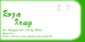 roza krug business card