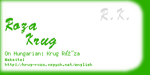 roza krug business card
